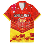Custom Sun Football Family Matching Off Shoulder Maxi Dress and Hawaiian Shirt ANZAC Lest We Forget