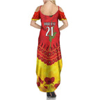 Custom Sun Football Family Matching Summer Maxi Dress and Hawaiian Shirt ANZAC Lest We Forget