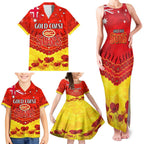 Custom Sun Football Family Matching Tank Maxi Dress and Hawaiian Shirt ANZAC Lest We Forget