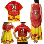 Custom Sun Football Family Matching Tank Maxi Dress and Hawaiian Shirt ANZAC Lest We Forget