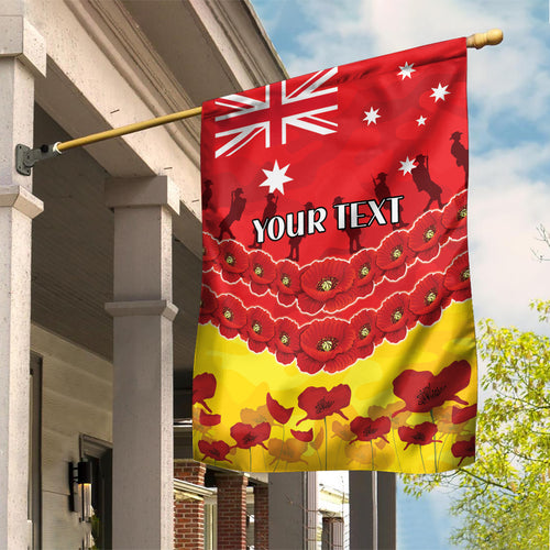 Custom Sun Football Garden Flag ANZAC Lest We Forget
