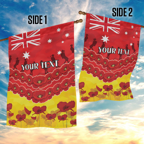 Custom Sun Football Garden Flag ANZAC Lest We Forget