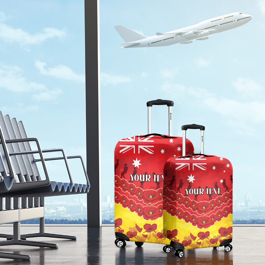 Custom Sun Football Luggage Cover ANZAC Lest We Forget