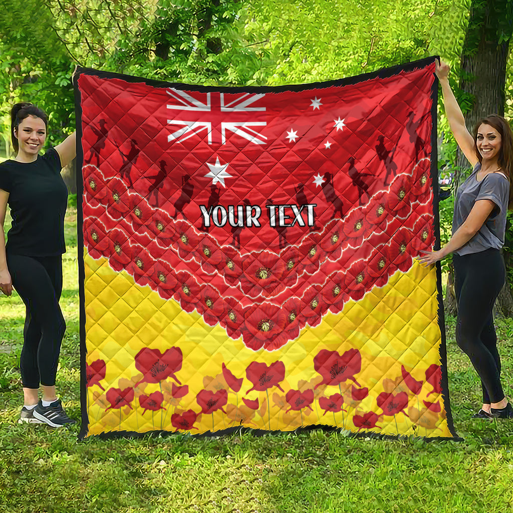 Custom Sun Football Quilt ANZAC Lest We Forget
