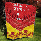 Custom Sun Football Quilt ANZAC Lest We Forget