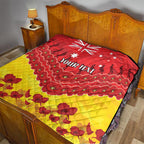 Custom Sun Football Quilt ANZAC Lest We Forget