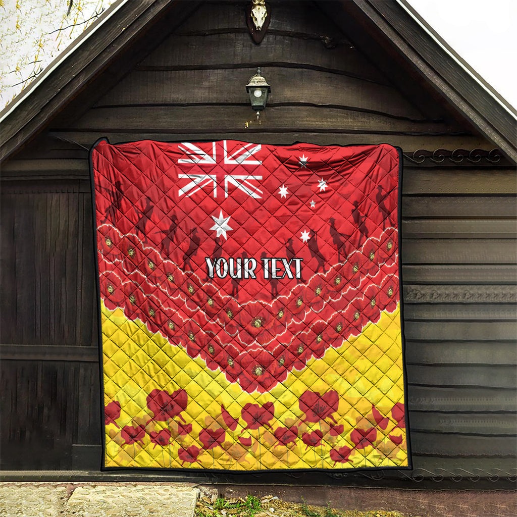 Custom Sun Football Quilt ANZAC Lest We Forget