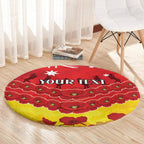 Custom Sun Football Round Carpet ANZAC Lest We Forget