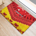 Custom Sun Football Rubber Doormat ANZAC Lest We Forget