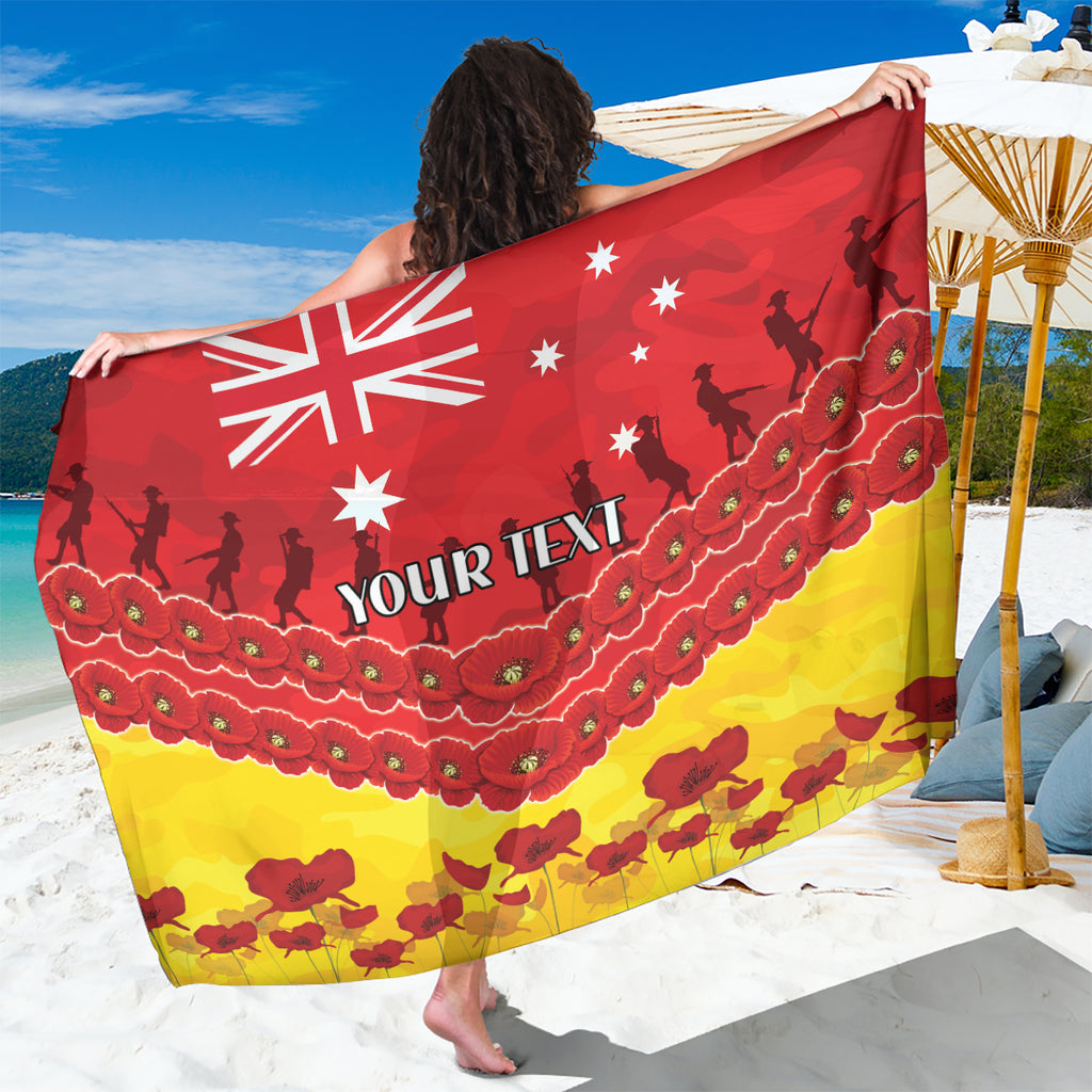 Custom Sun Football Sarong ANZAC Lest We Forget