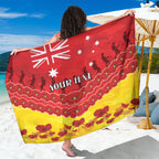 Custom Sun Football Sarong ANZAC Lest We Forget