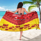 Custom Sun Football Sarong ANZAC Lest We Forget