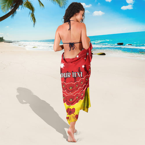 Custom Sun Football Sarong ANZAC Lest We Forget