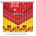Custom Sun Football Shower Curtain ANZAC Lest We Forget