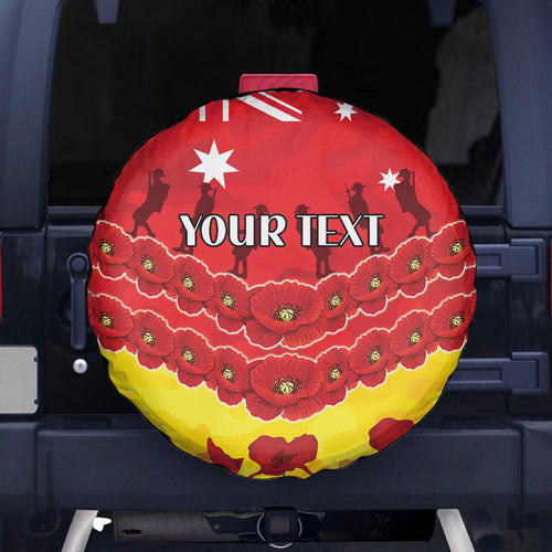 Custom Sun Football Spare Tire Cover ANZAC Lest We Forget