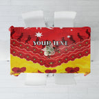 Custom Sun Football Tablecloth ANZAC Lest We Forget