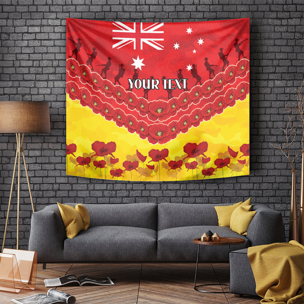 Custom Sun Football Tapestry ANZAC Lest We Forget