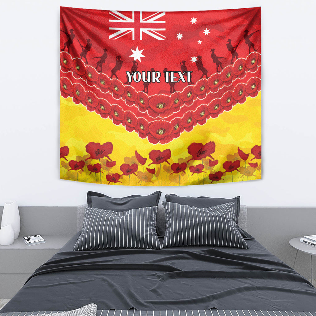 Custom Sun Football Tapestry ANZAC Lest We Forget