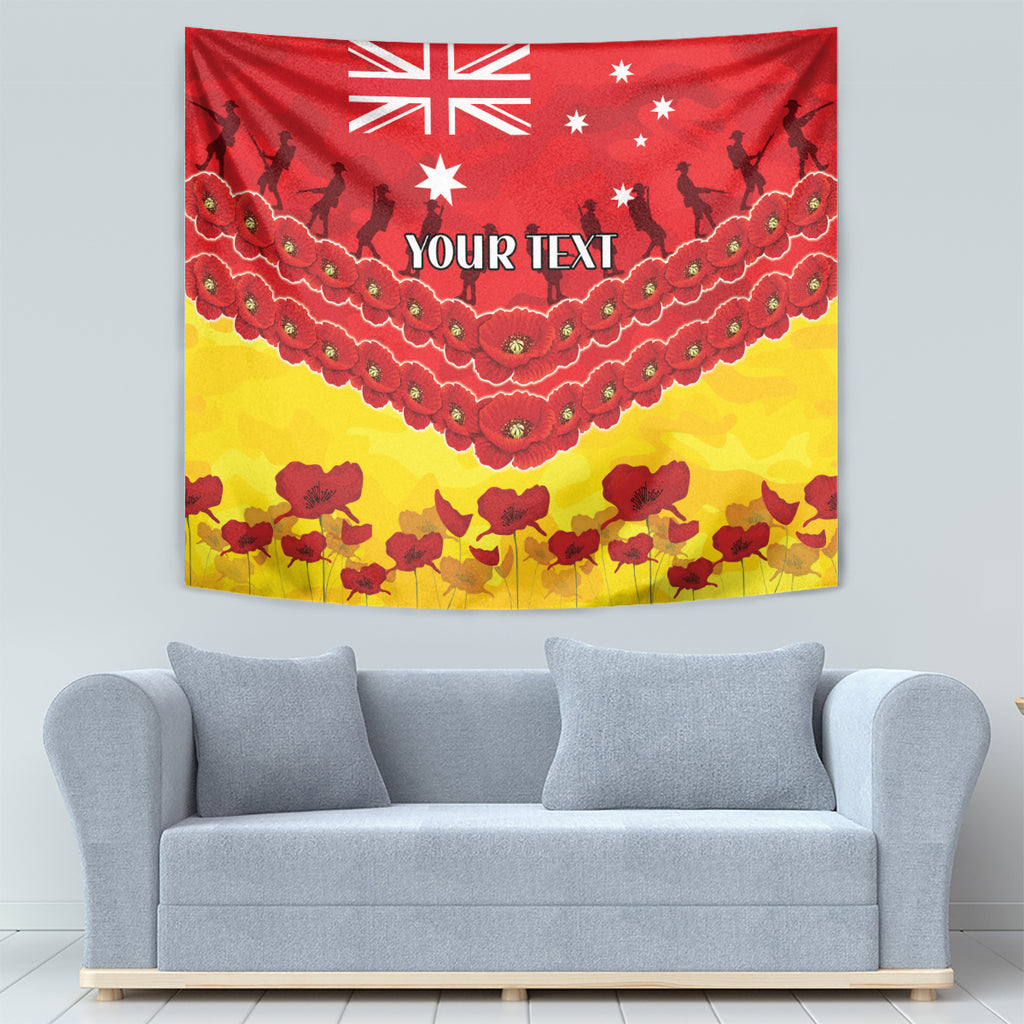 Custom Sun Football Tapestry ANZAC Lest We Forget