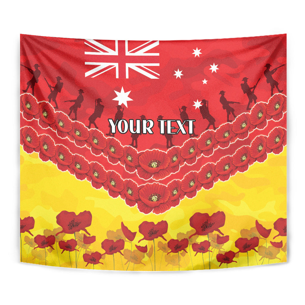 Custom Sun Football Tapestry ANZAC Lest We Forget