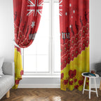 Custom Sun Football Window Curtain ANZAC Lest We Forget