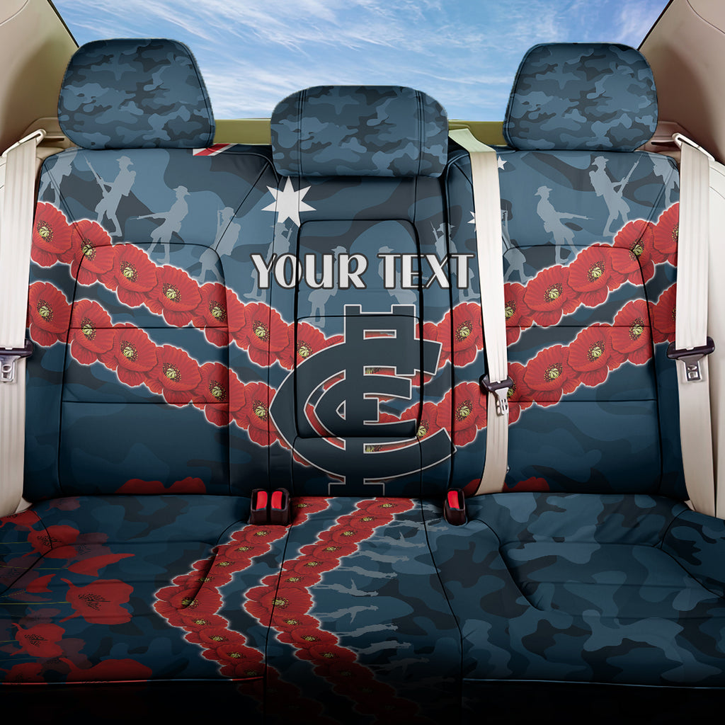 Custom Blues Football Back Car Seat Cover ANZAC Lest We Forget