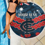 Custom Blues Football Beach Blanket ANZAC Lest We Forget