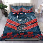 Custom Blues Football Bedding Set ANZAC Lest We Forget