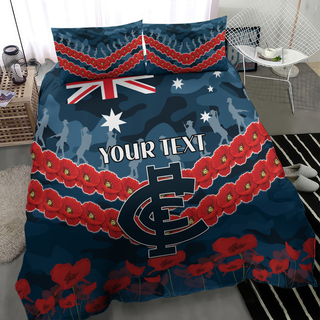 Custom Blues Football Bedding Set ANZAC Lest We Forget