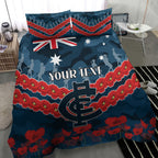 Custom Blues Football Bedding Set ANZAC Lest We Forget