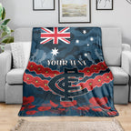 Custom Blues Football Blanket ANZAC Lest We Forget