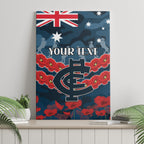 Custom Blues Football Canvas Wall Art ANZAC Lest We Forget