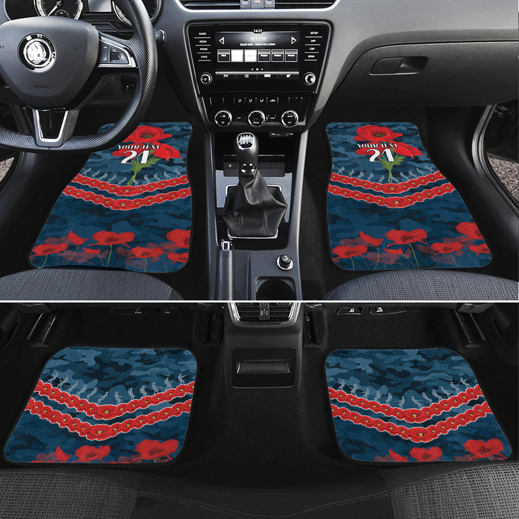 Custom Blues Football Car Mats ANZAC Lest We Forget