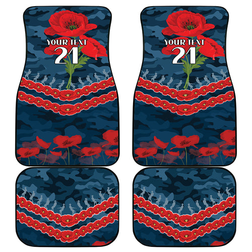 Custom Blues Football Car Mats ANZAC Lest We Forget