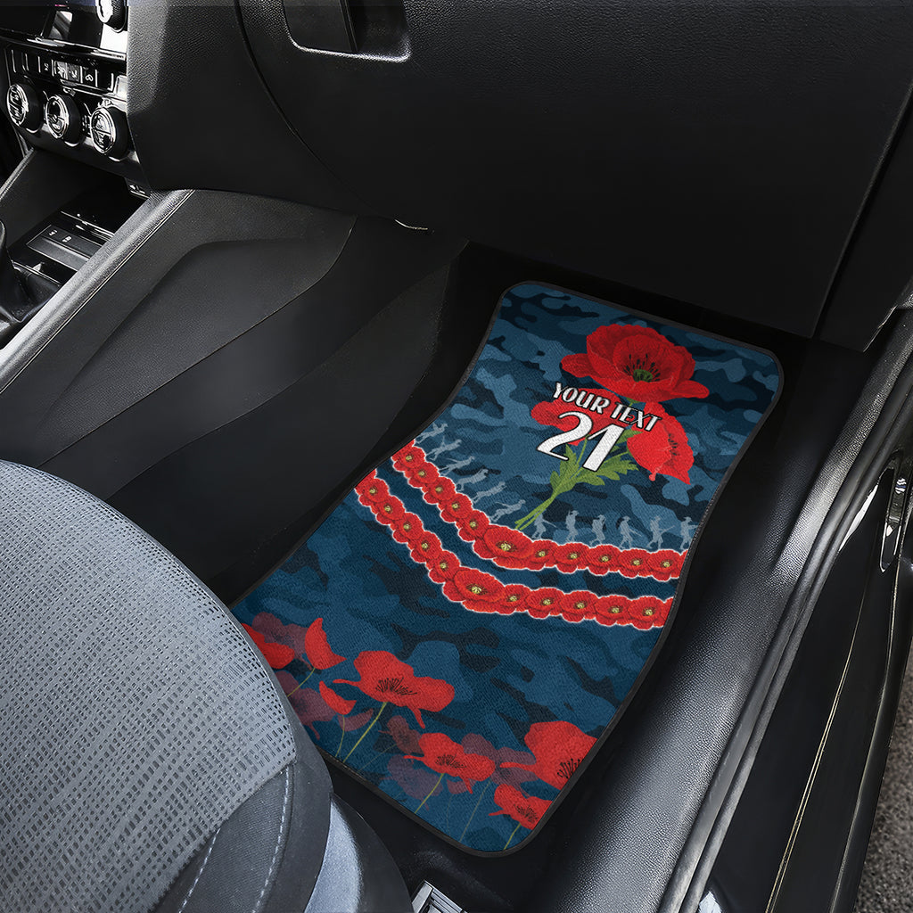 Custom Blues Football Car Mats ANZAC Lest We Forget