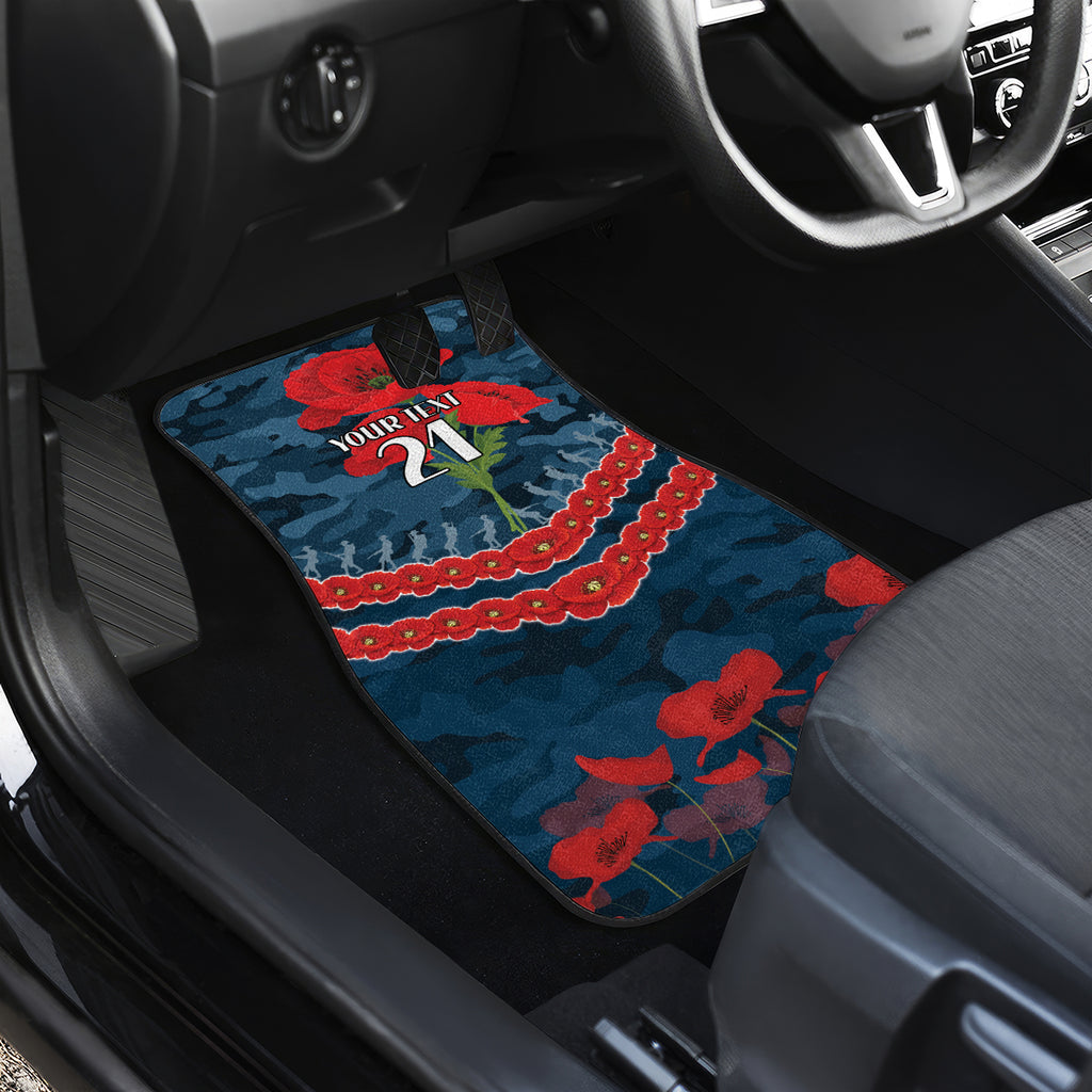 Custom Blues Football Car Mats ANZAC Lest We Forget
