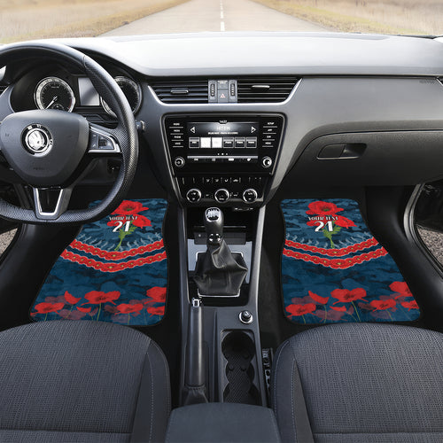 Custom Blues Football Car Mats ANZAC Lest We Forget