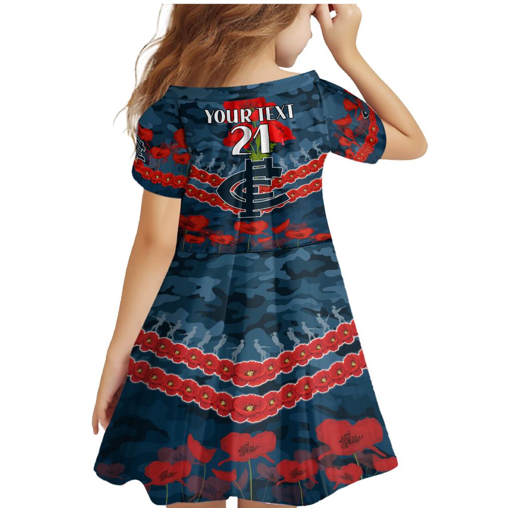Custom Blues Football Family Matching Mermaid Dress and Hawaiian Shirt ANZAC Lest We Forget