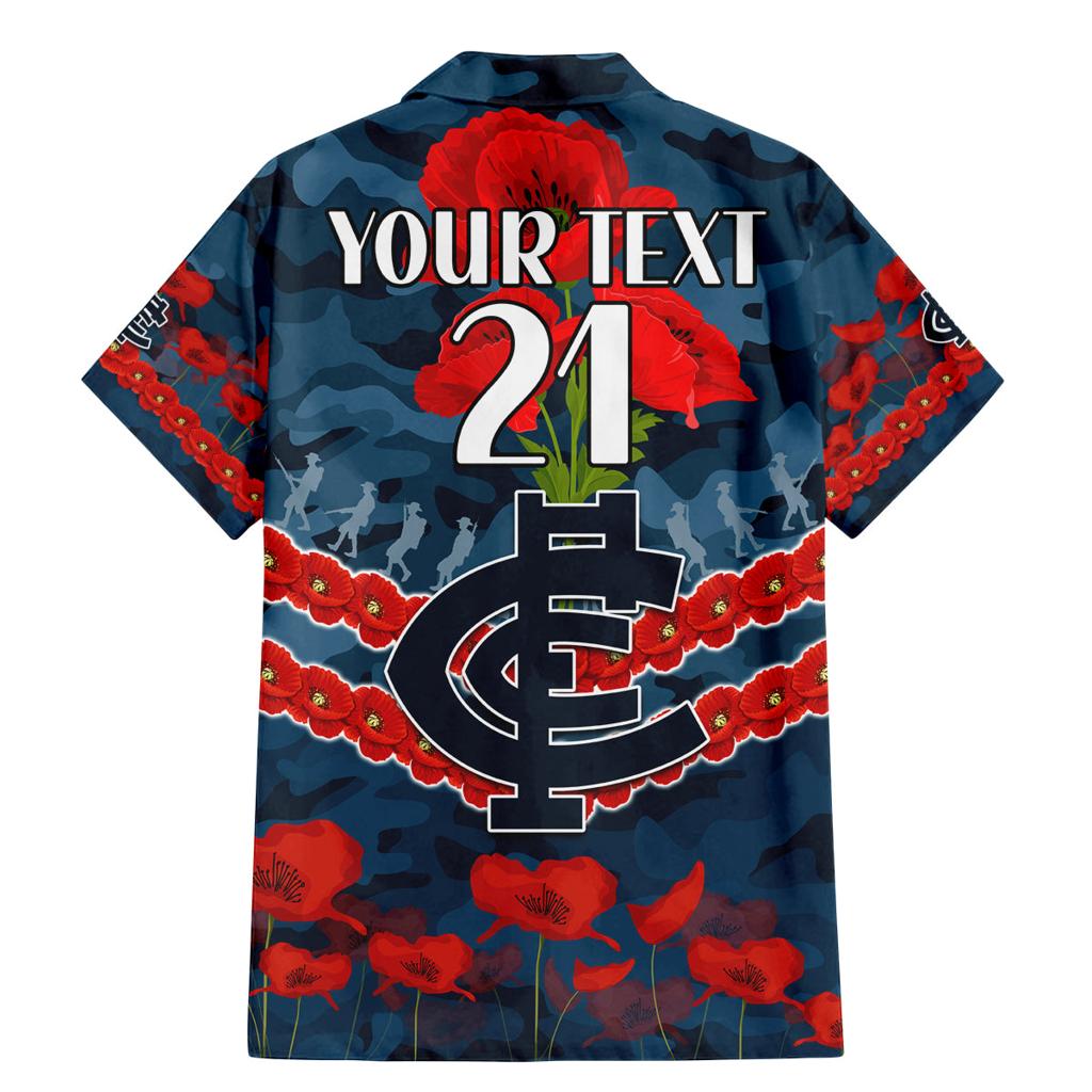 Custom Blues Football Family Matching Mermaid Dress and Hawaiian Shirt ANZAC Lest We Forget