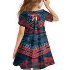 Custom Blues Football Family Matching Off Shoulder Maxi Dress and Hawaiian Shirt ANZAC Lest We Forget