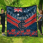 Custom Blues Football Quilt ANZAC Lest We Forget