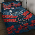 Custom Blues Football Quilt Bed Set ANZAC Lest We Forget