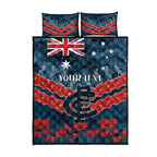 Custom Blues Football Quilt Bed Set ANZAC Lest We Forget