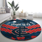 Custom Blues Football Round Carpet ANZAC Lest We Forget