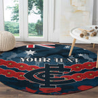 Custom Blues Football Round Carpet ANZAC Lest We Forget