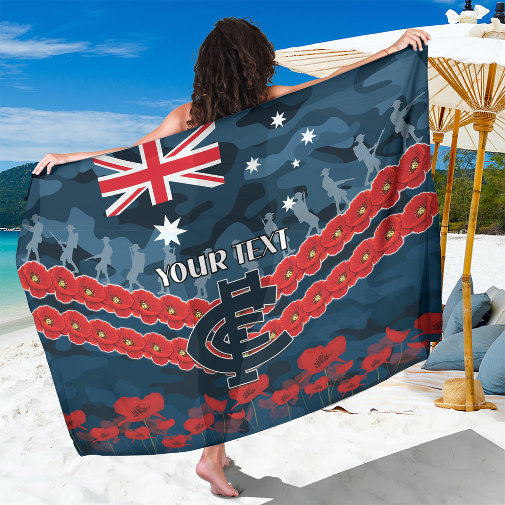 Custom Blues Football Sarong ANZAC Lest We Forget