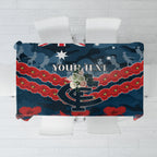 Custom Blues Football Tablecloth ANZAC Lest We Forget
