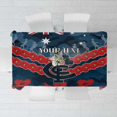 Custom Blues Football Tablecloth ANZAC Lest We Forget