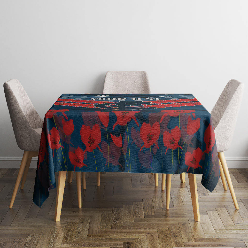 Custom Blues Football Tablecloth ANZAC Lest We Forget
