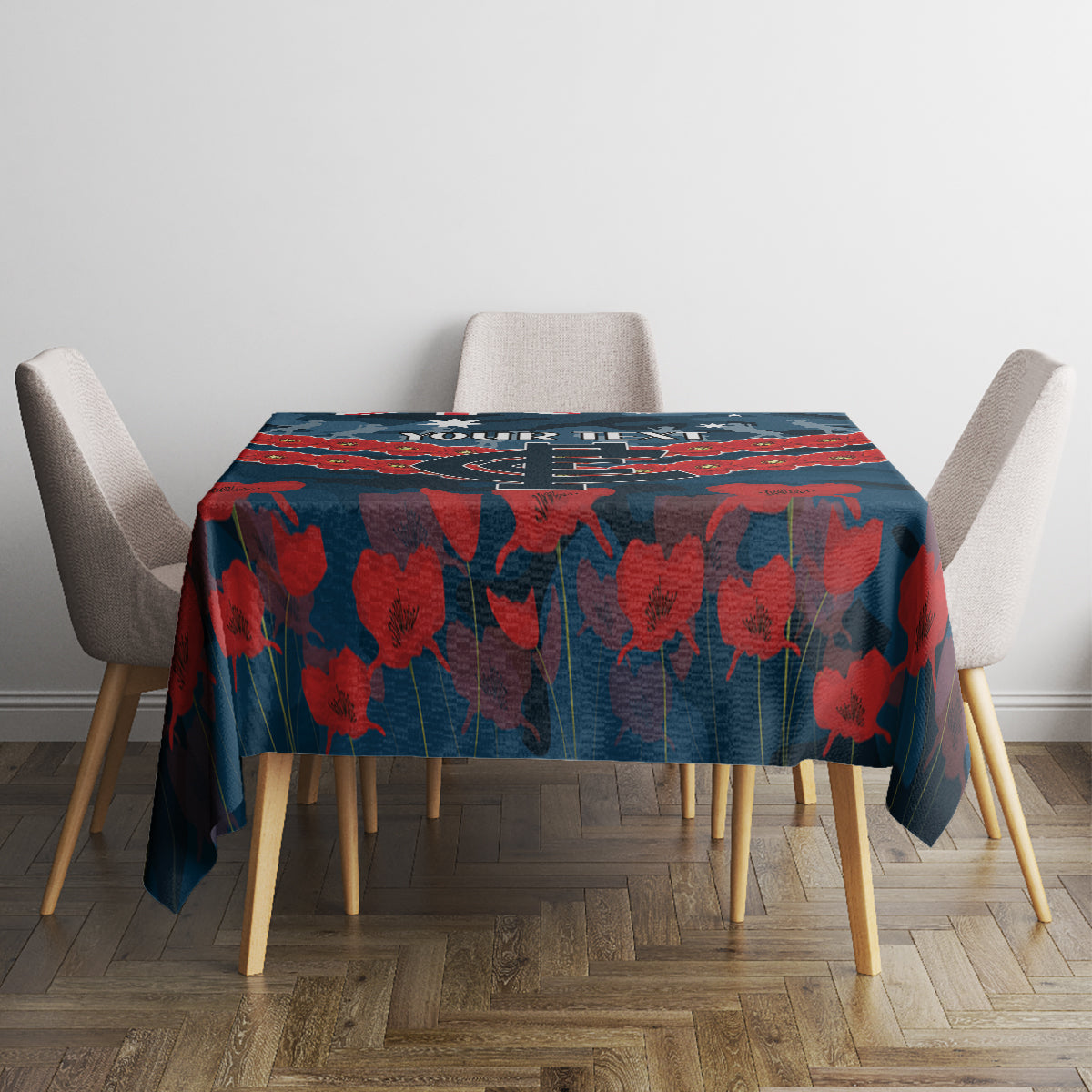 Custom Blues Football Tablecloth ANZAC Lest We Forget
